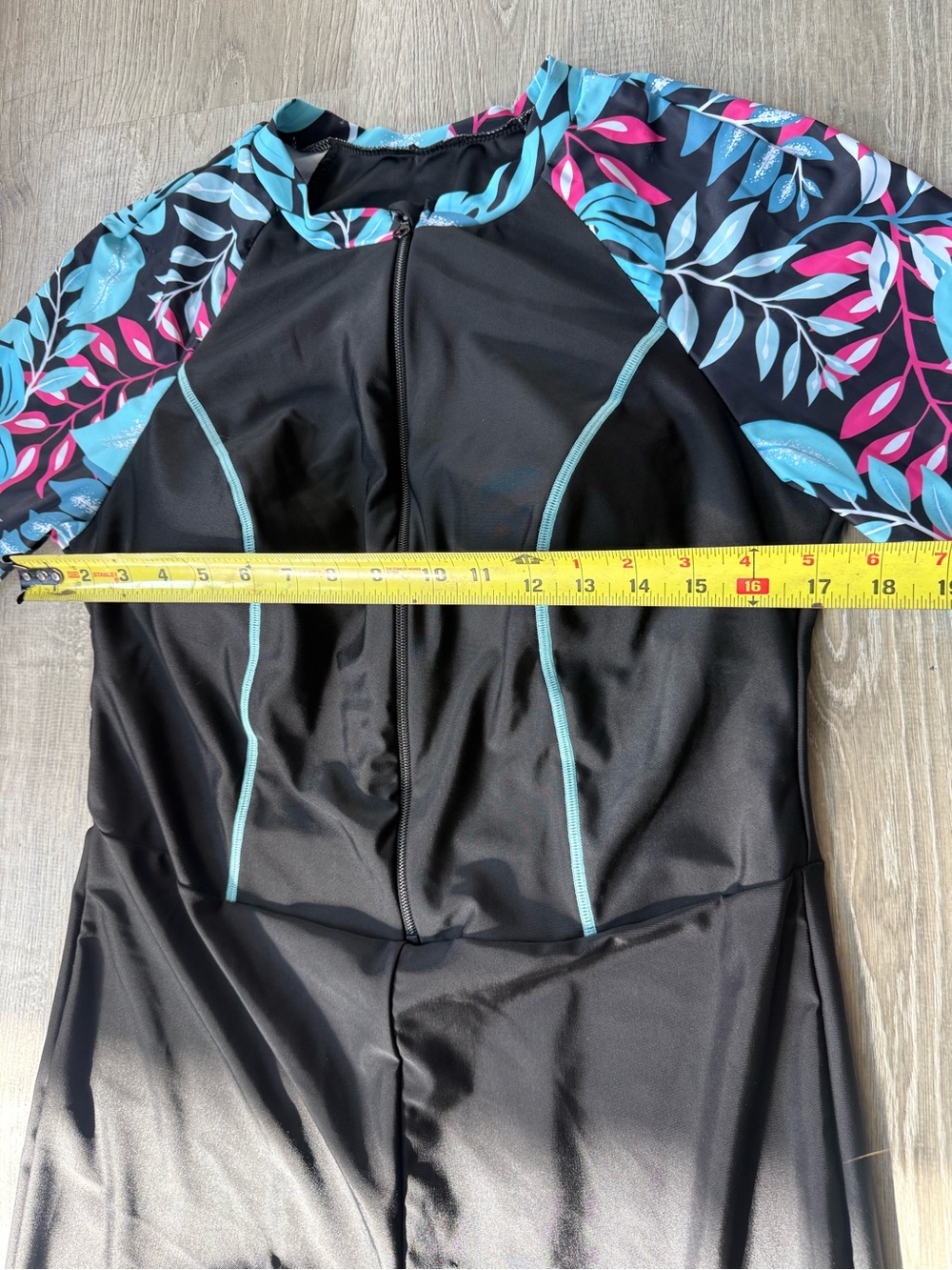 Women’s Rash Guard Full Body Swim Suit One Piece Long Sleeve Pants Floral - Picture 6 of 11